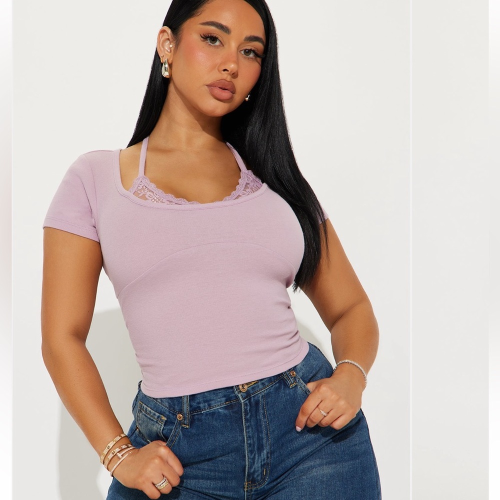 Fashion Nova Layered Top - Purple